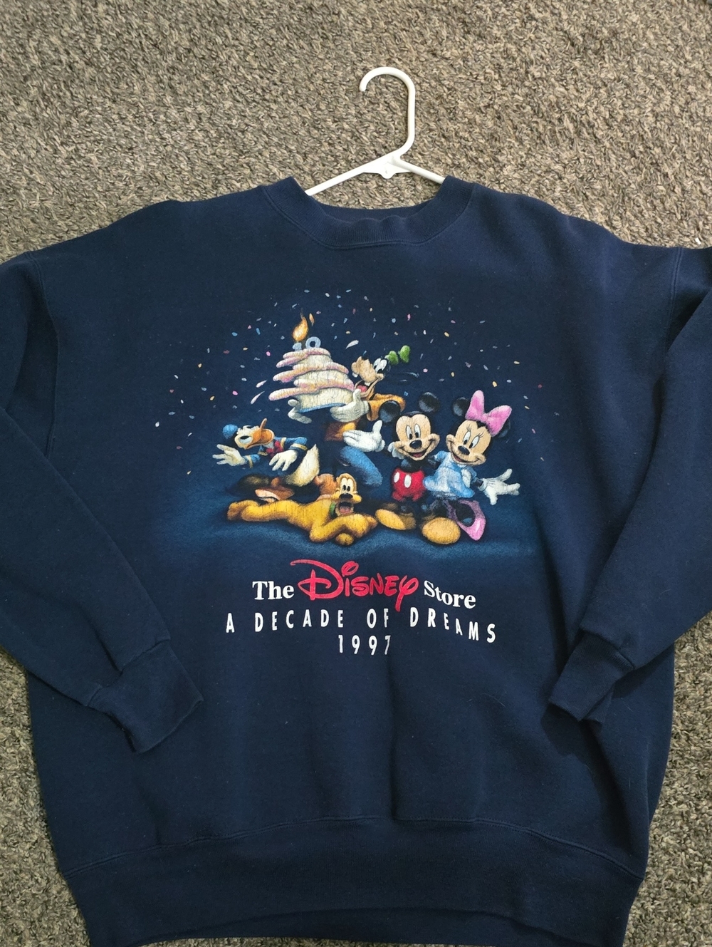 Disney Christmas swewtshirt Navy 'A Decade of Dreams 1997'